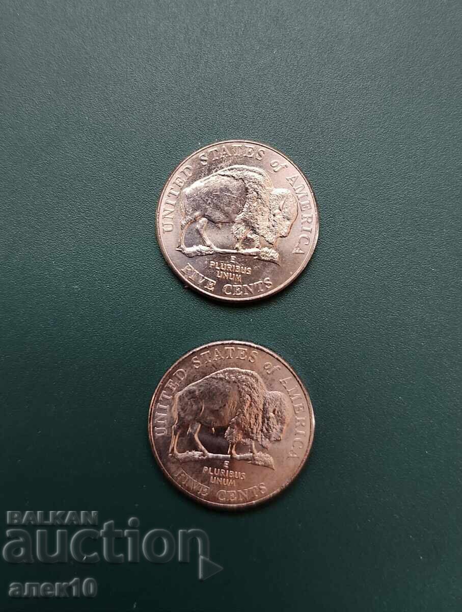 SUA 5 cenți 2005 P, D Buffalo SUA 5 cenți 2005 P, D Buffalo
