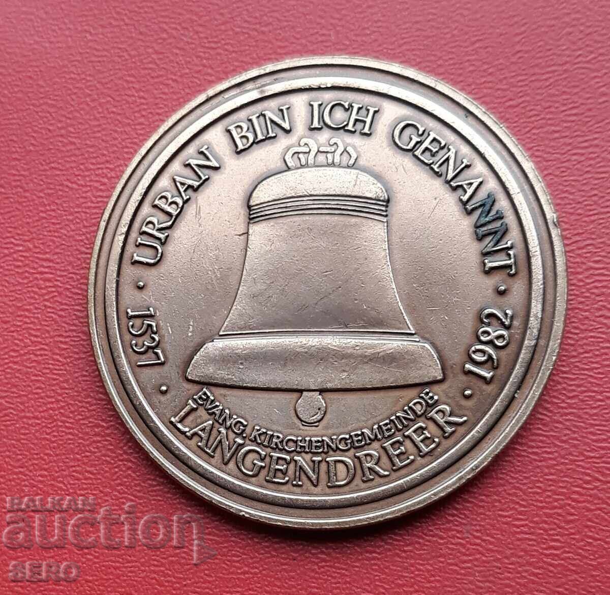 Медал-Германия-плакет 1982-църква с цена € 1.00 | 1.96 лв.