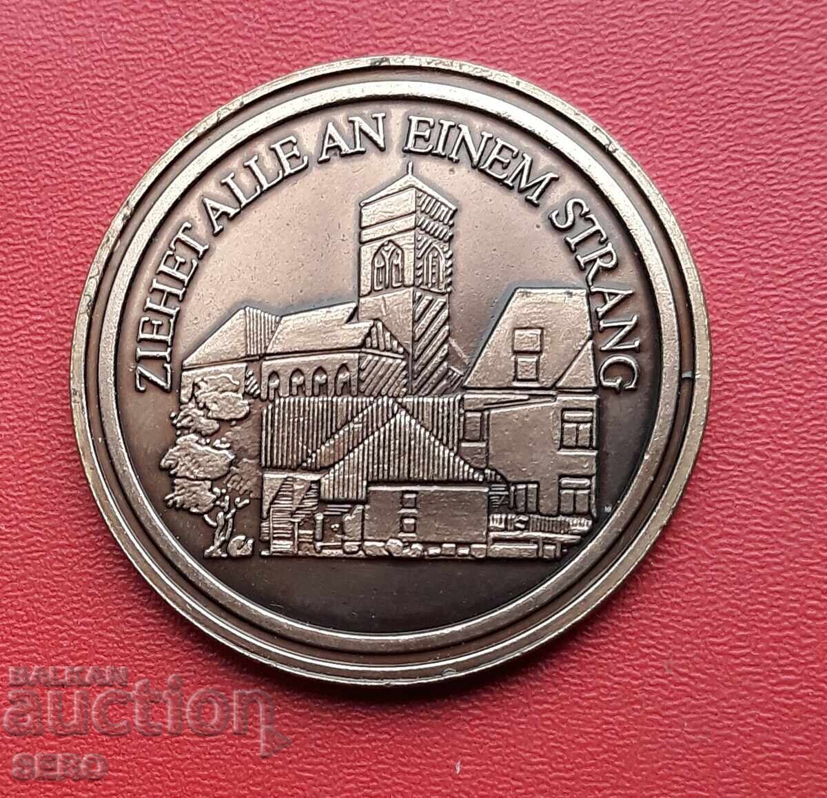 Μετάλλιο-Γερμανία-πλακέτα 1982-εκκλησία Μετάλλιο-Γερμανία-πλακέτα 1982-εκκλησία