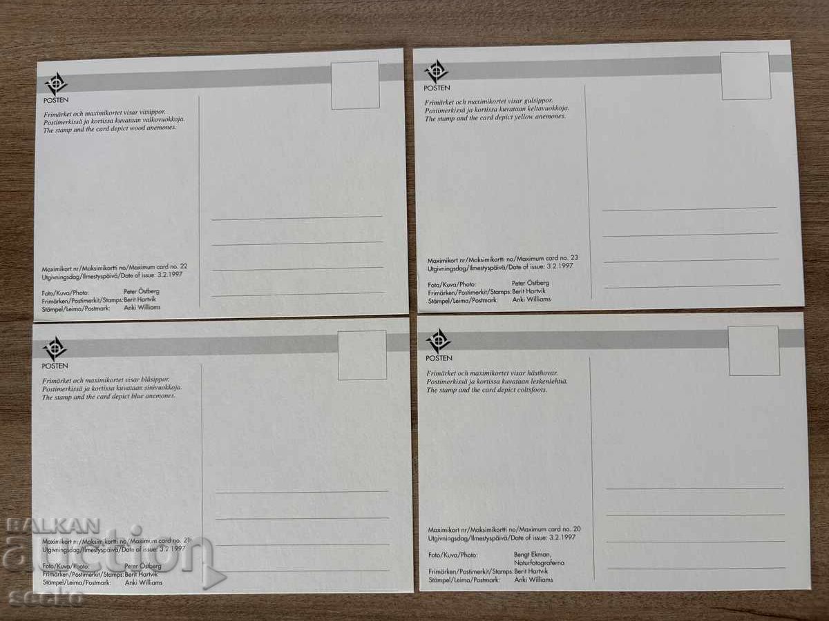 Νήσοι Ώλαντ - Μέγιστες Κάρτες - Λουλούδια (1997) με τιμή € 3.00 | 5.87 BGN