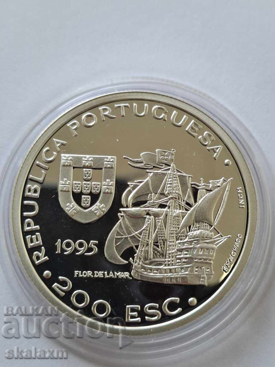 Livrarea Argint 200 escudos 1995, Portugalia