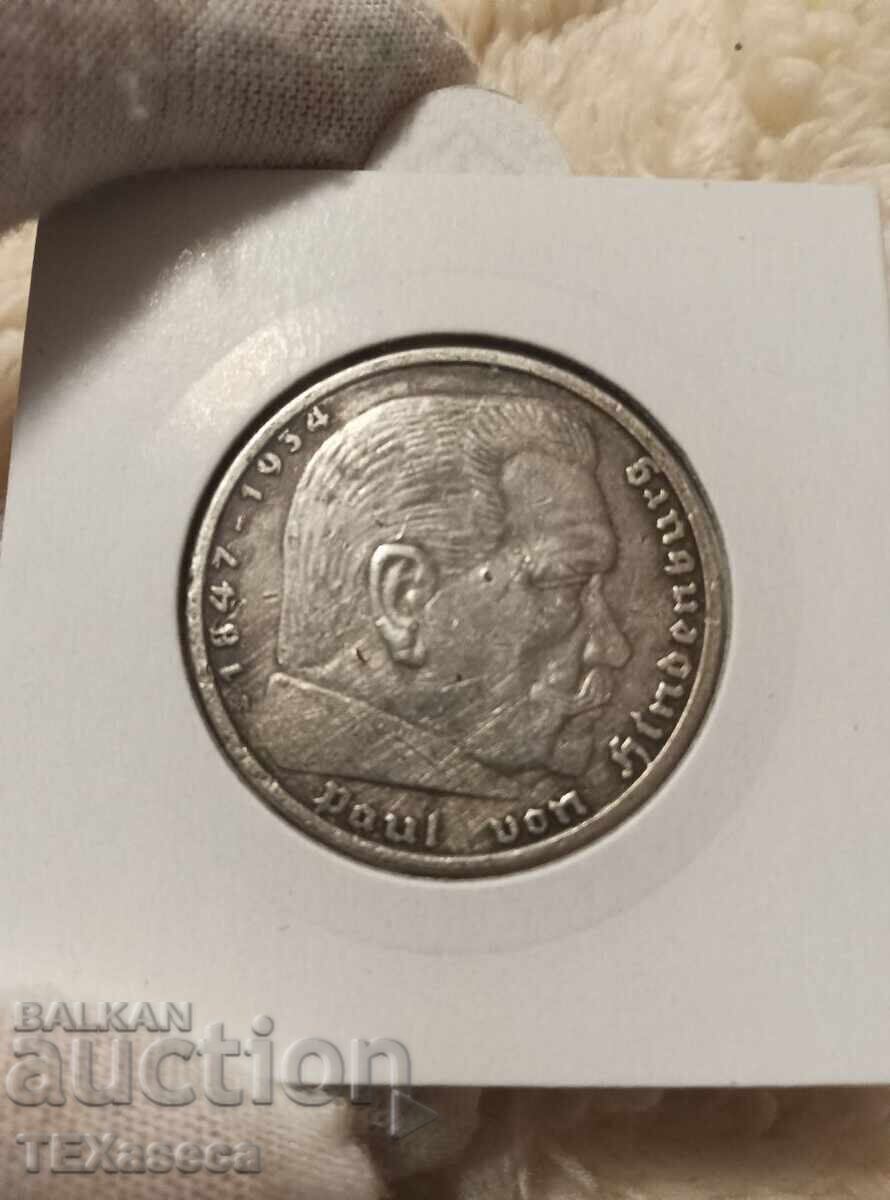 5 ραϊχσμάρκων 1936 Α ασήμι - 7