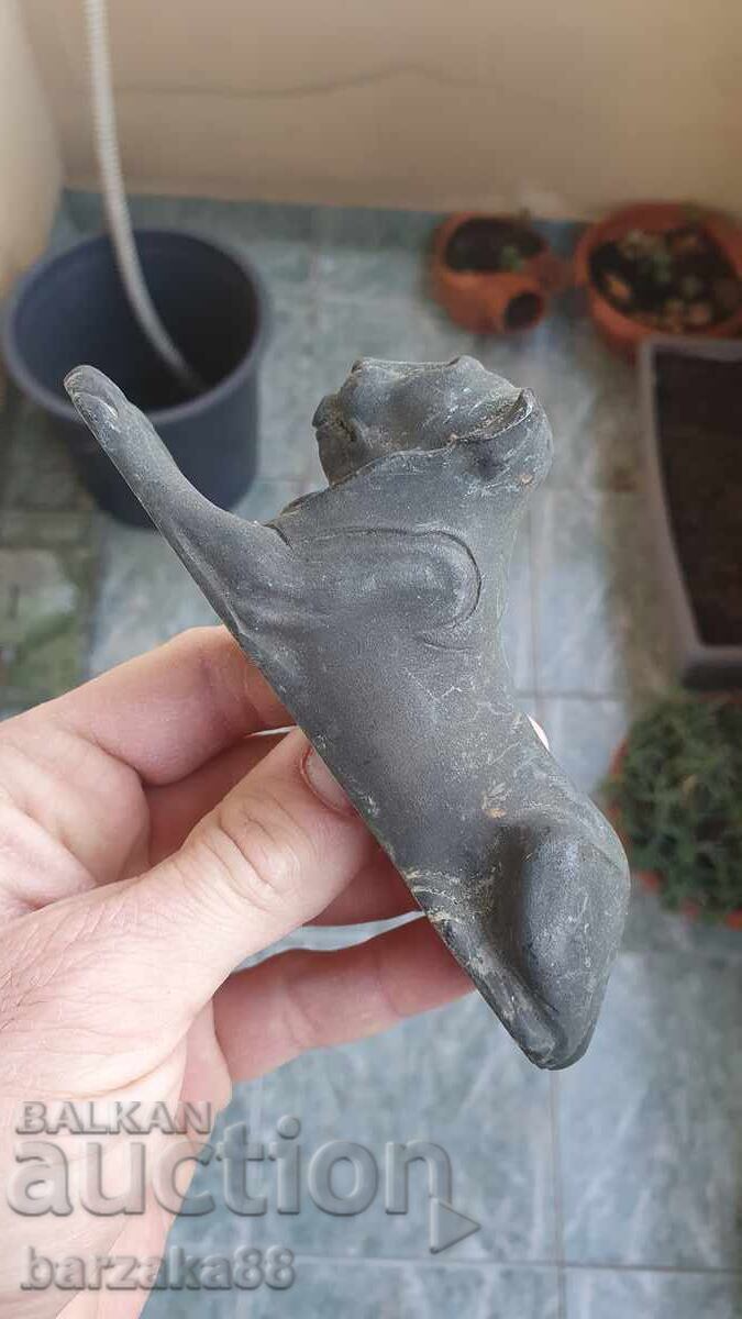 Figurină veche de bronz, leu - 7