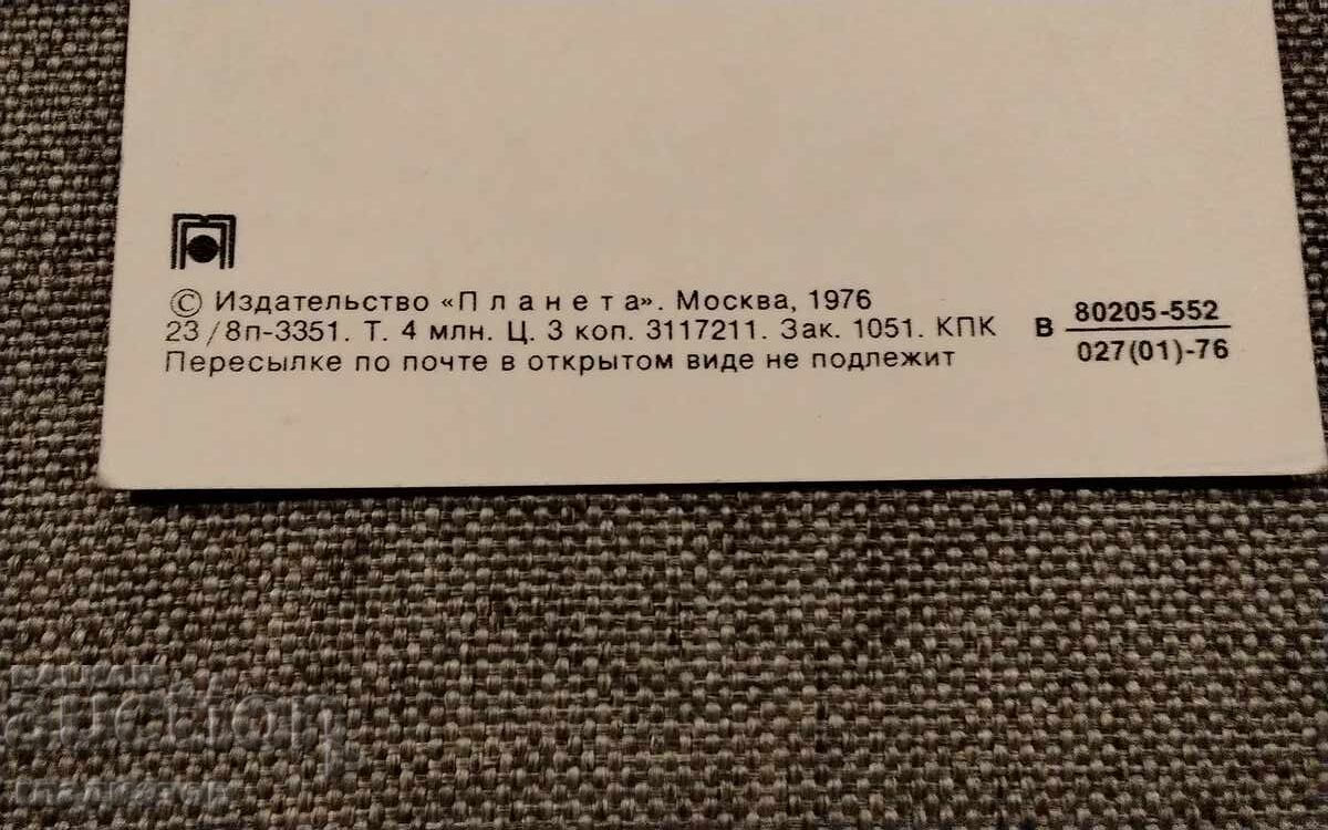 Licitație Veche felicitare rusească retro maci mac