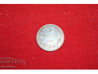 Сребърна монета 1 марка Финландия Николай 2 руски герб. 1890