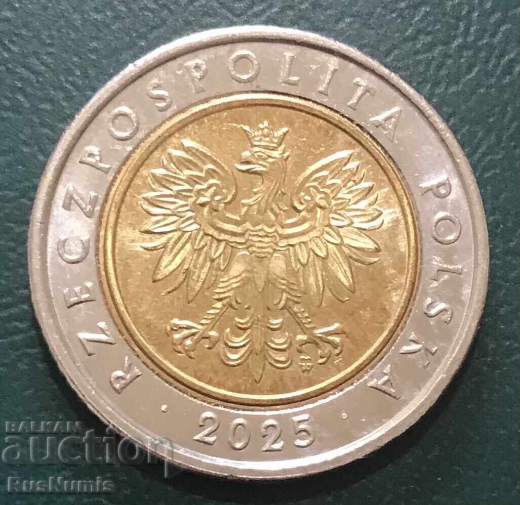 Πολωνία .5 ζλότι 2025 μ.Χ