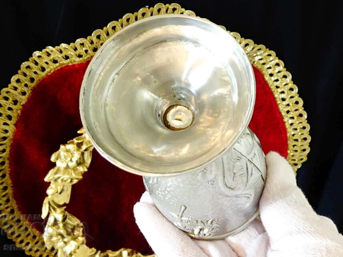 Καλαισθητικό ποτήρι, ποτήρι κρασιού, τριαντάφυλλο, διακοσμητικά Art Deco - 5