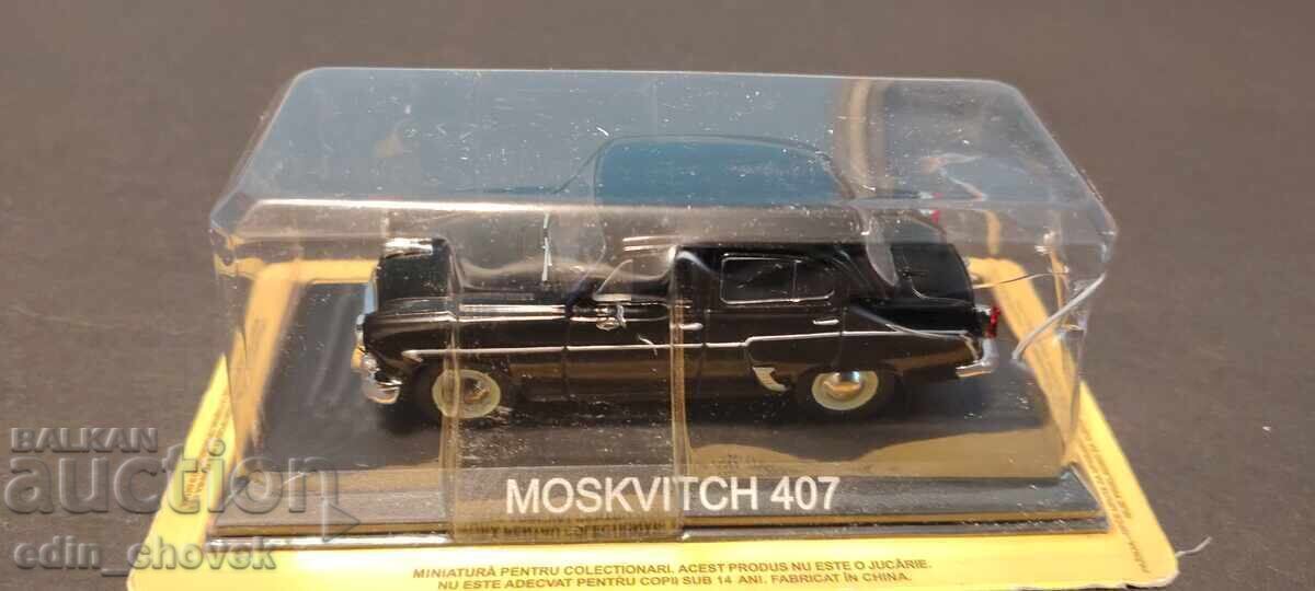 1/43 Deagostini SSSR sots Moskvich 407 nou negru