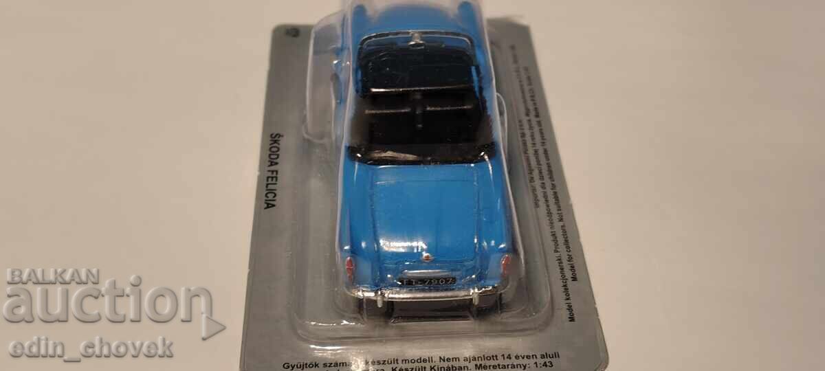 Livrarea 1/43 Deagostini Cehoslovacia Skoda Felicia cabrio albastră