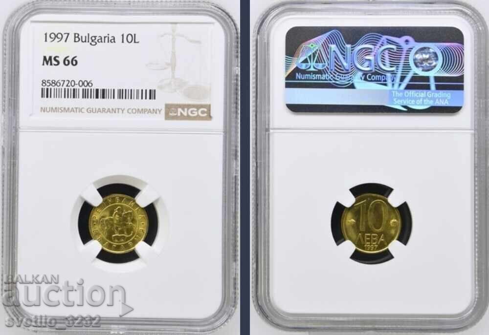 10 leva 1997 MS 66 NGC