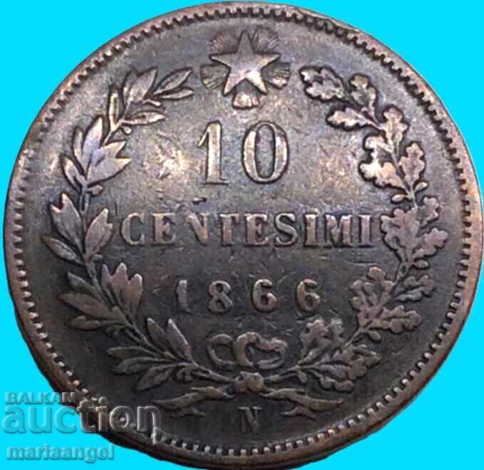 Auction 10 Centesimi 1866 Italy N - Naples Bronze Auction 10 Centesimi 1866 Italy N - Naples Bronze