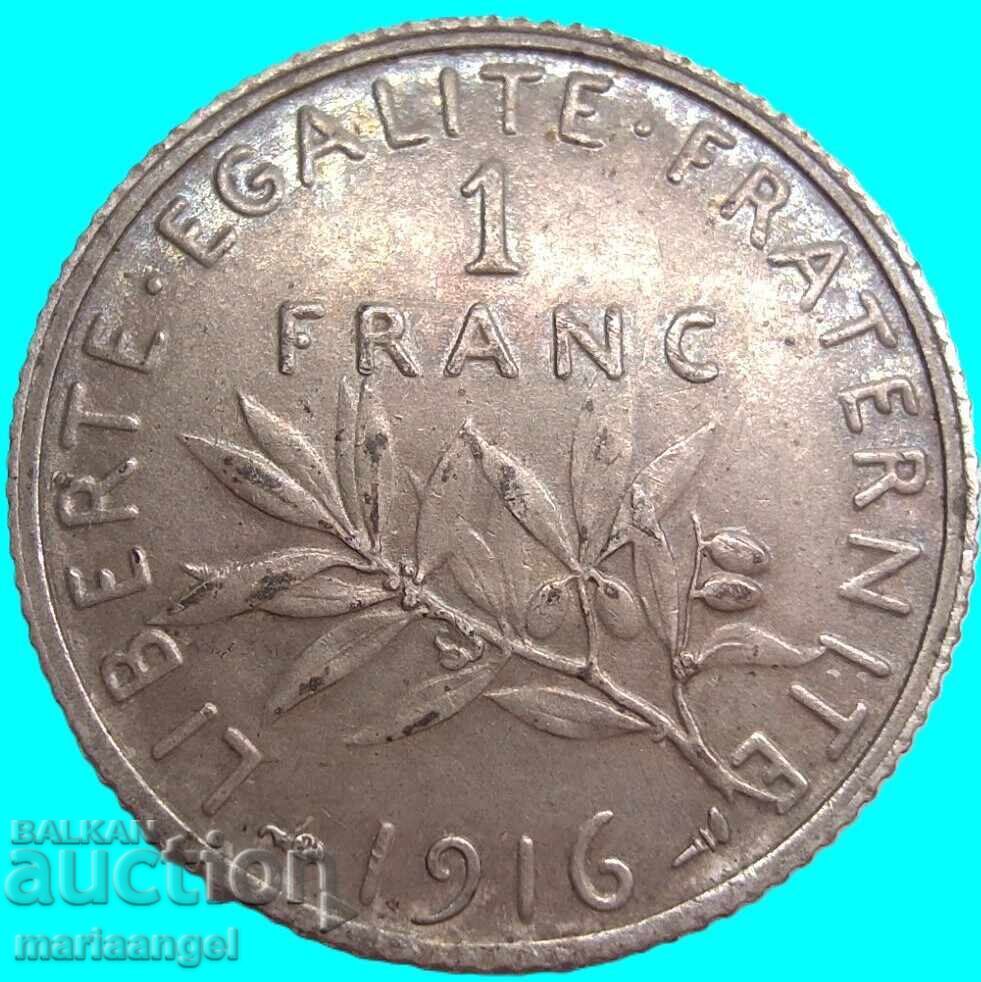 Licitație 1 Franc 1916 Franța argint