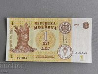 Τραπεζογραμμάτιο - Μολδαβία - 1 λέι UNC | 2015