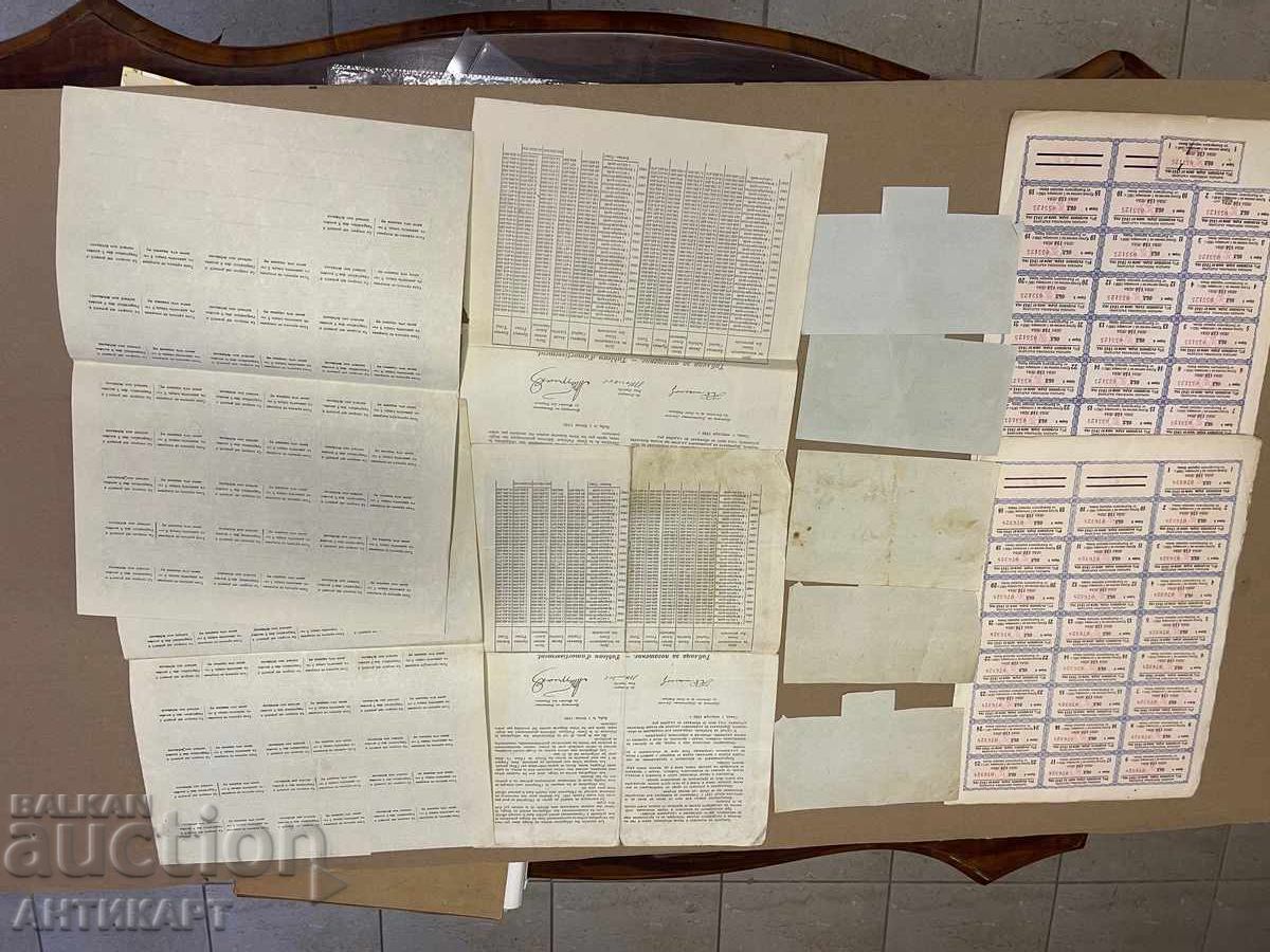 Livrarea 9 bucăți obligațiuni bulgare vechi Livrarea 9 bucăți obligațiuni bulgare vechi