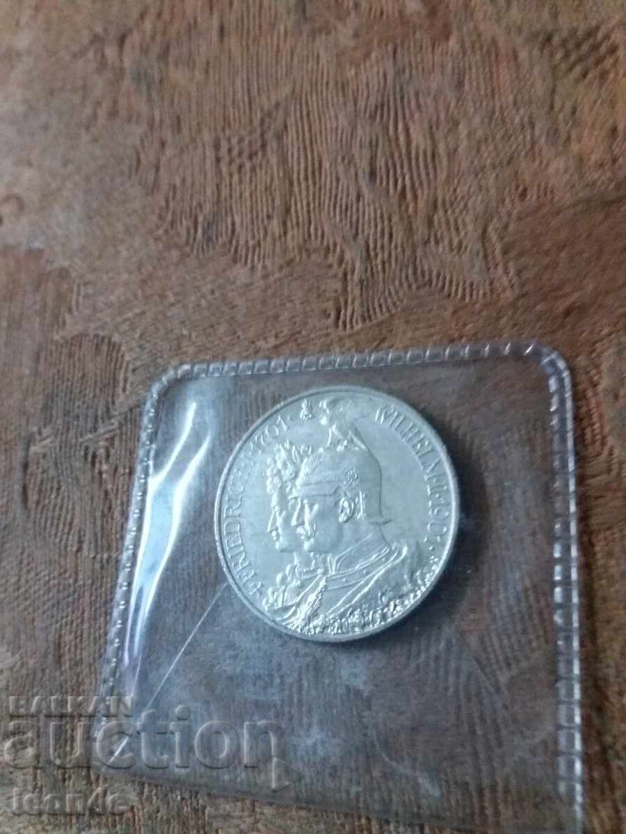 Germania 2 mărci 1901 argint - 5 Germania 2 mărci 1901 argint - 5