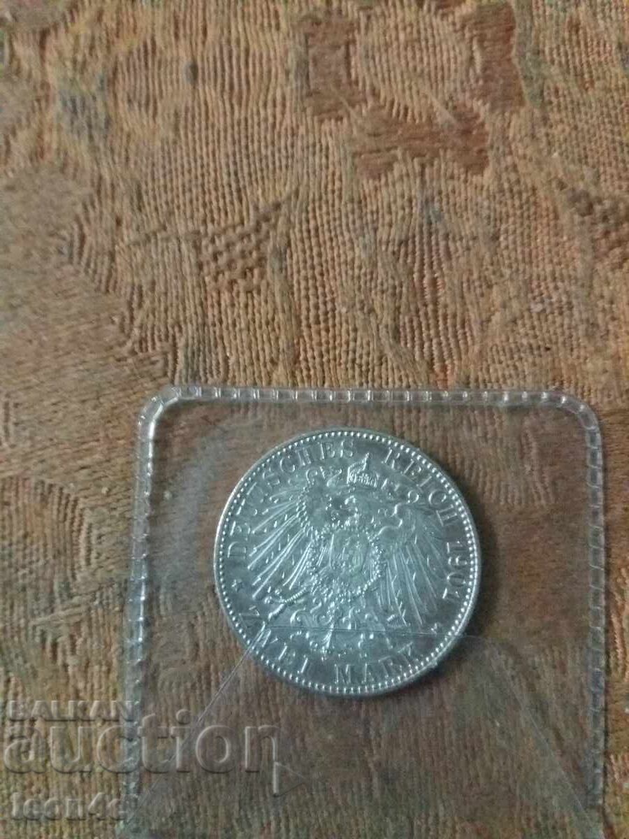 Germania 2 mărci 1901 argint - 6 Germania 2 mărci 1901 argint - 6