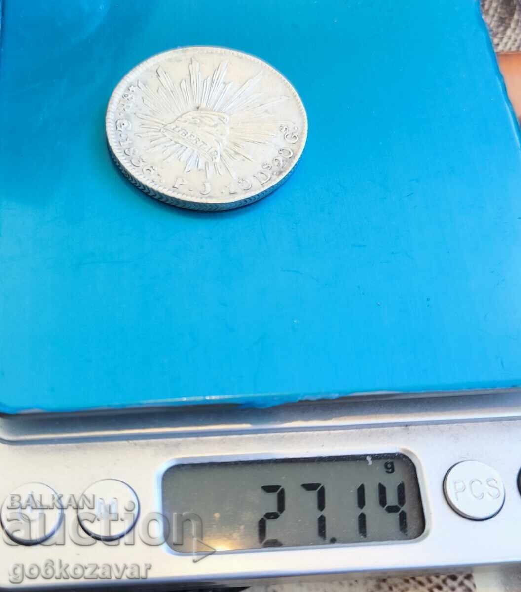 Μεξικό 1836 GO PJ 8 Reales Σπάνιο! Κορυφαία ποιότητα, 100% αυθεντικό - 6