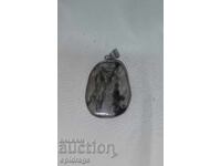 Silver pendant with dendrite