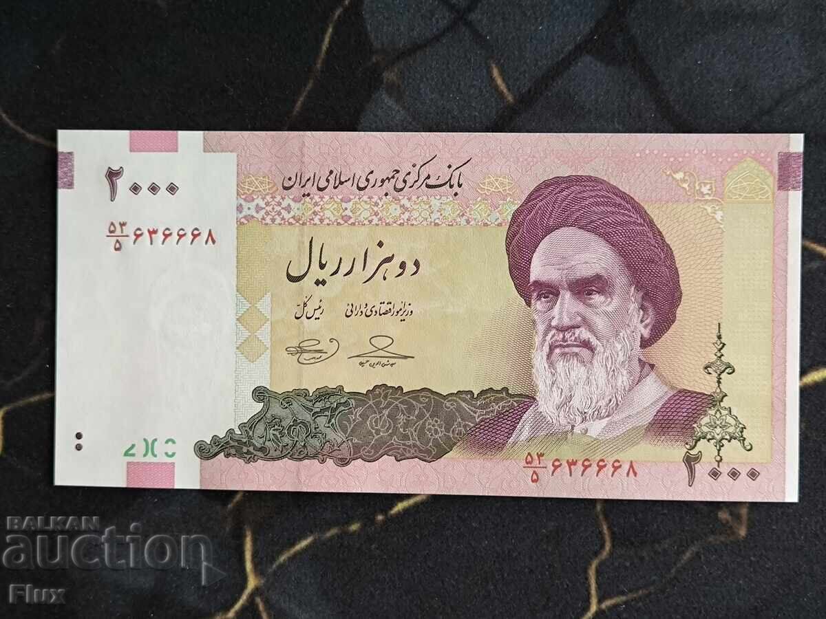 Bancnotă - Iran - 2000 riali UNC | 2005
