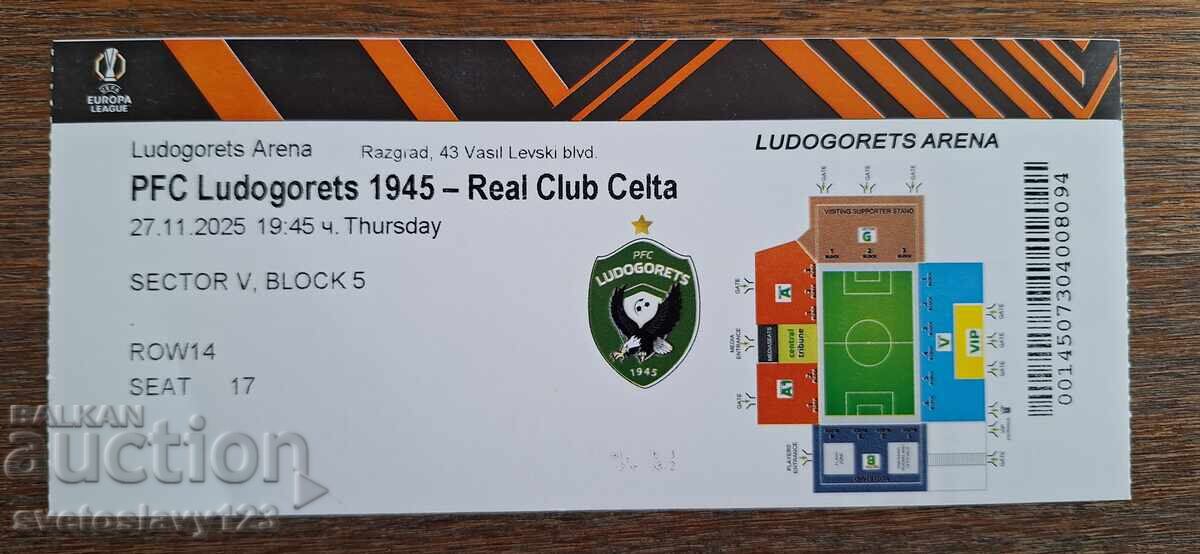 Bilet Ludogoreț - Celta Vigo