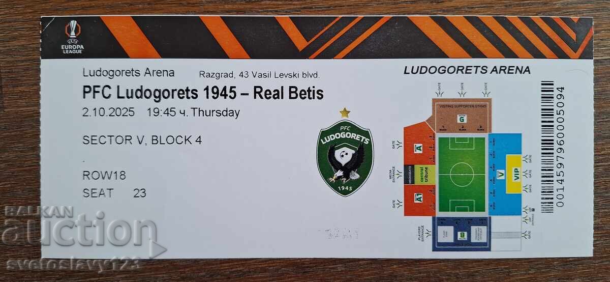 Bilet Ludogoreț - Real Betis