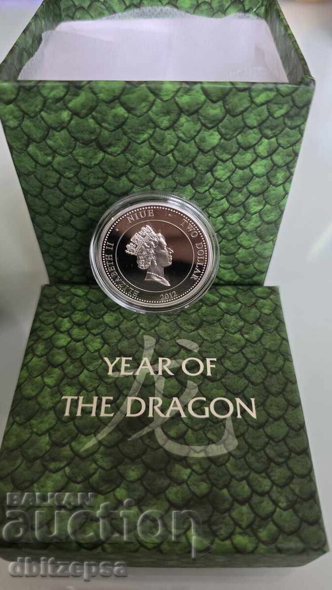 Licitație Monedă de colecție din argint „Anul Dragonului” – 1/2 oz