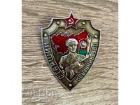 Ecuson "Șef Patrulă de Graniță" URSS, prindere cu șurub