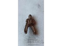 Μεταλλική φιγούρα από σοκολατένιο αυγό Ιππότης με στρογγυλή ασπίδα