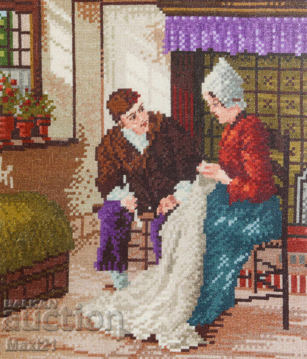 Delivery of Handmade tapestry "The Betrothed" frame