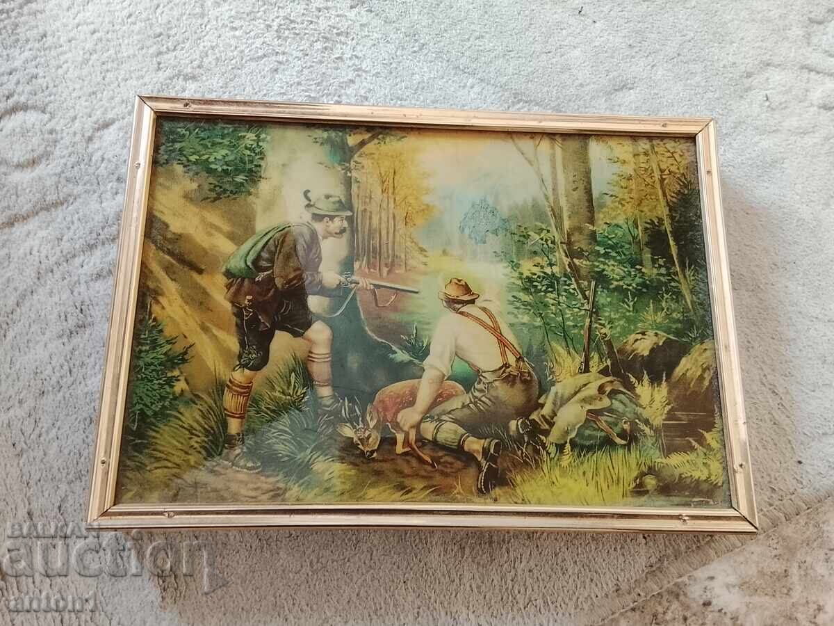 Delivery of Old painting in a frame Delivery of Old painting in a frame