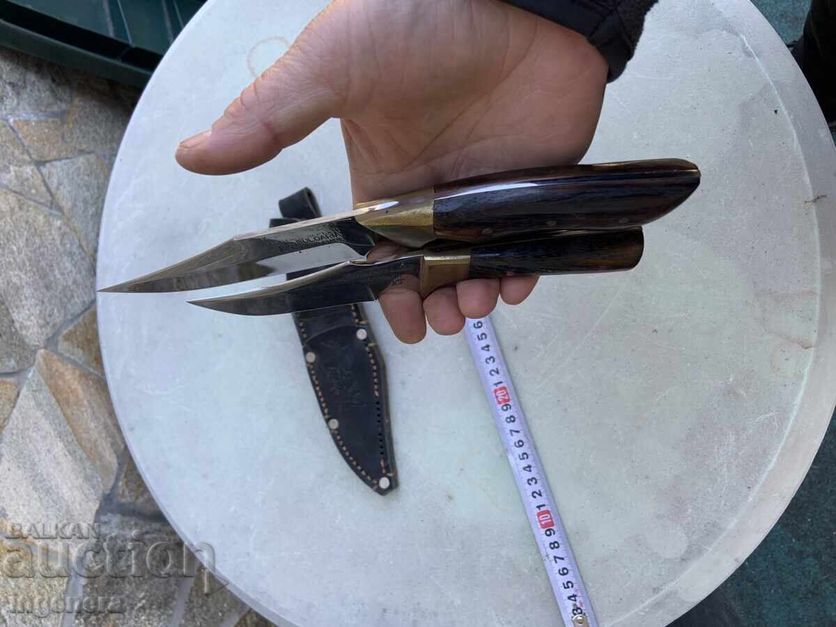 CUȚIT DOUĂ CUȚITE DE VÂNĂTOARE ORIGINALE NOI DE LA MAISTRUL IVAN RADEV - 7