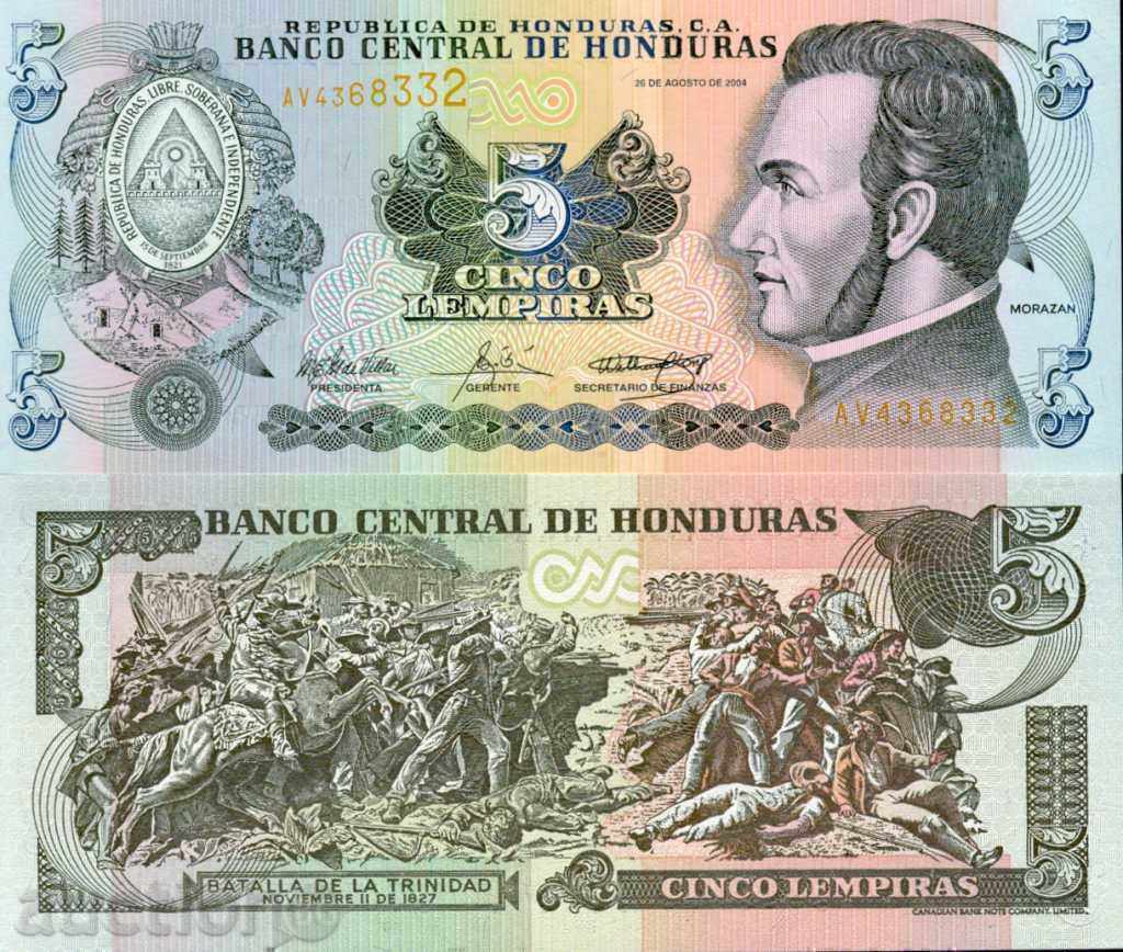 HONDURAS HONDURAS 5 Lempira issue issue 2004 NEW UNC HONDURAS HONDURAS 5 Lempira issue issue 2004 NEW UNC