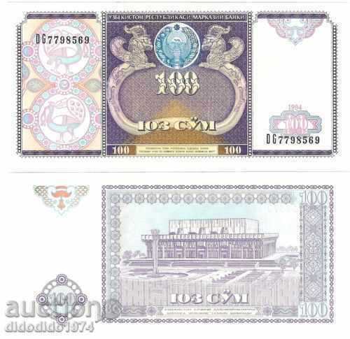 UZBEKISTAN OZBEKISTAN 100 Som emisiune 1994 NOU UNC