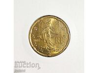 Franța UNC Monedă Euro 20 Cenți 2001 Cent Franța Euro Cent