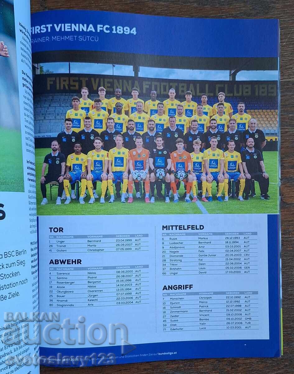 Livrarea Austria 2025/26 fotbal CSKA Levski Start Meci echipe