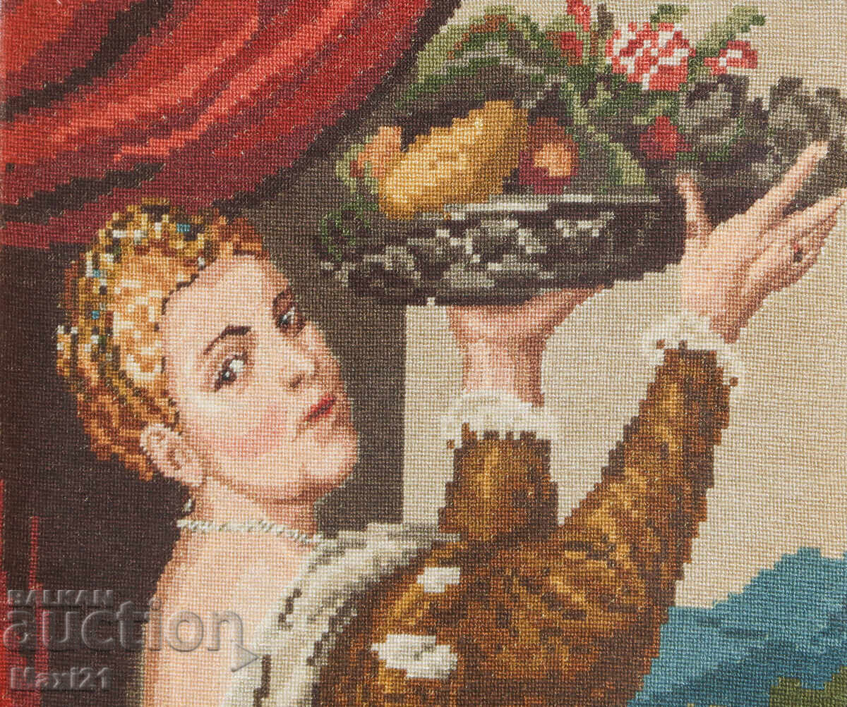 Χειροποίητο γοβελίνι "Λαβίνια" με κορνίζα - 6