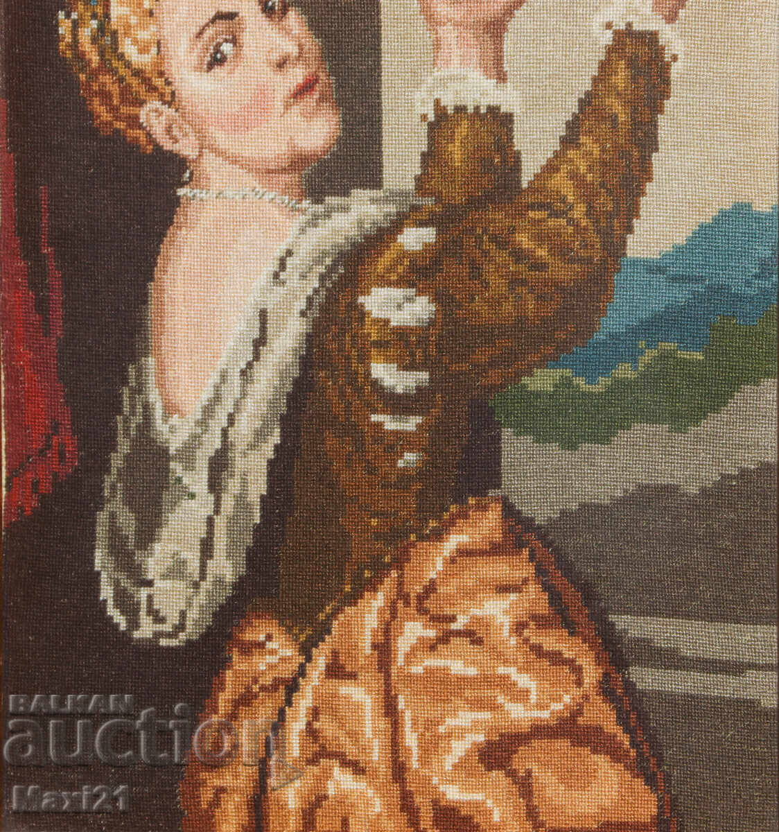 Χειροποίητο γοβελίνι "Λαβίνια" με κορνίζα - 7