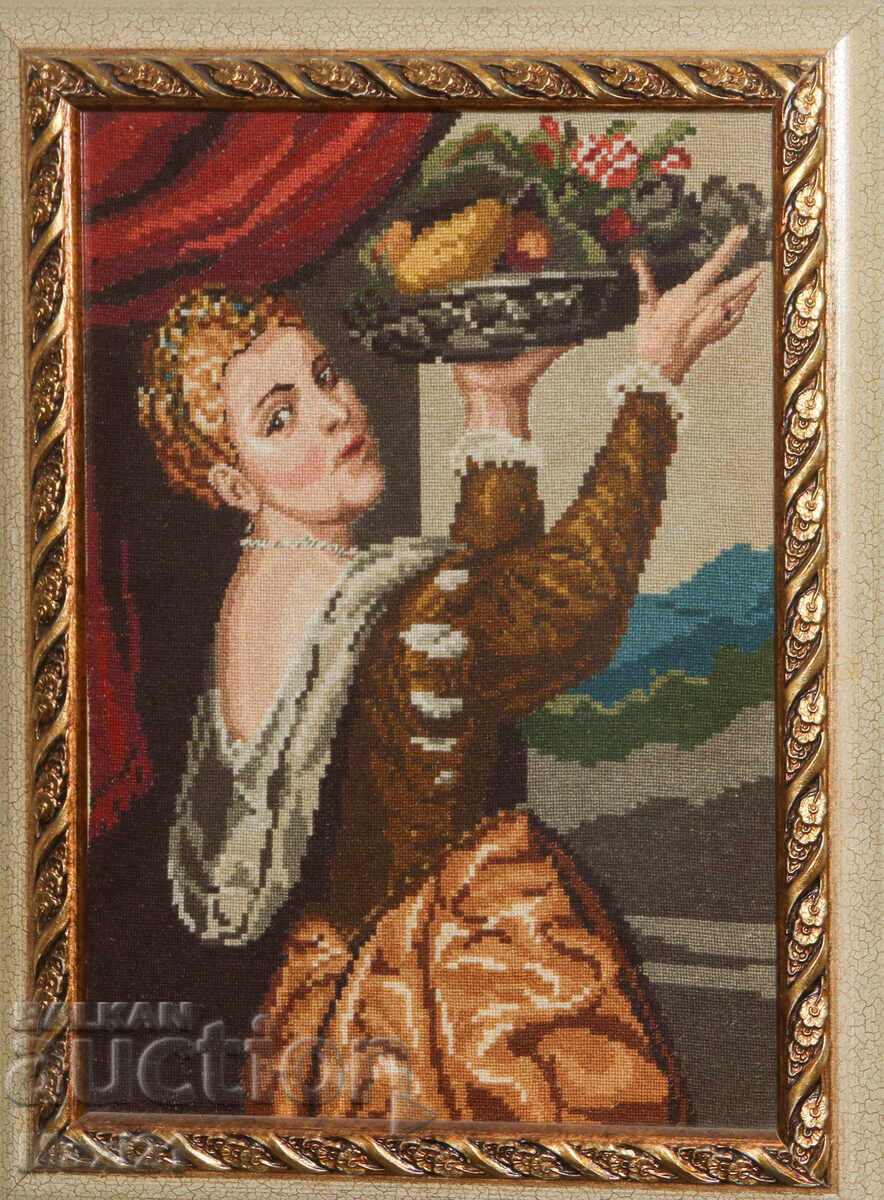 Χειροποίητο γοβελίνι "Λαβίνια" με κορνίζα