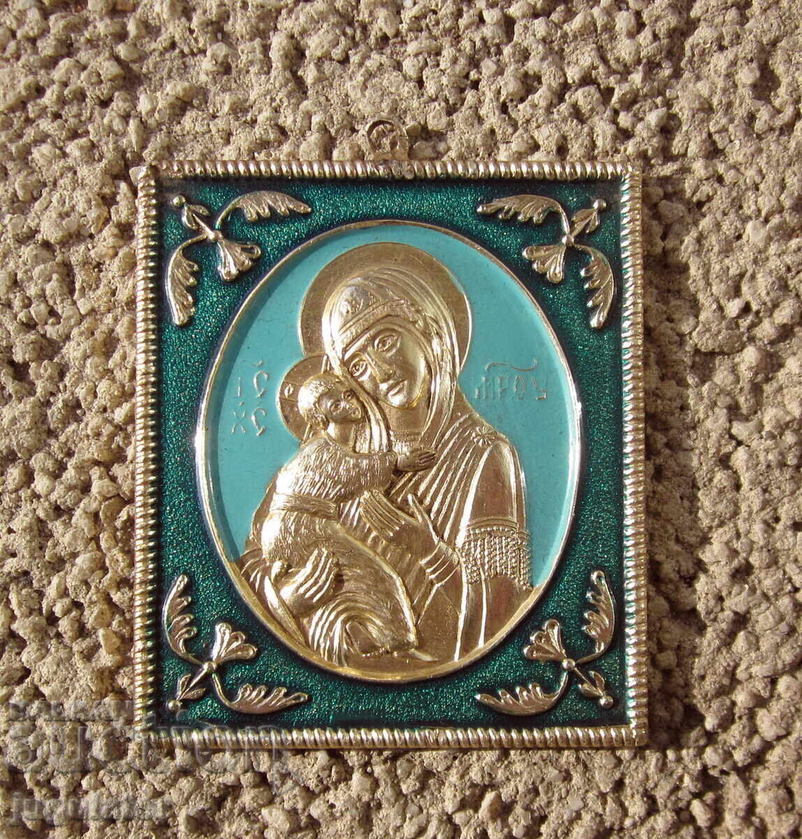 Παναγία με το Θείο Βρέφος, χειροποίητη εικόνα, ευλογία Πατριάρχη Πιμέν