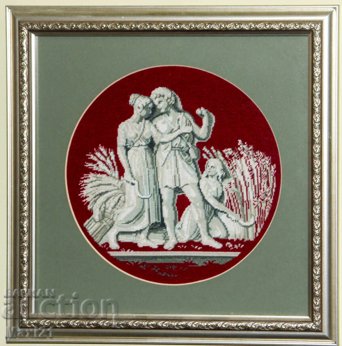 Аукцион Ръчно изработен гоблен " Лято " рамка