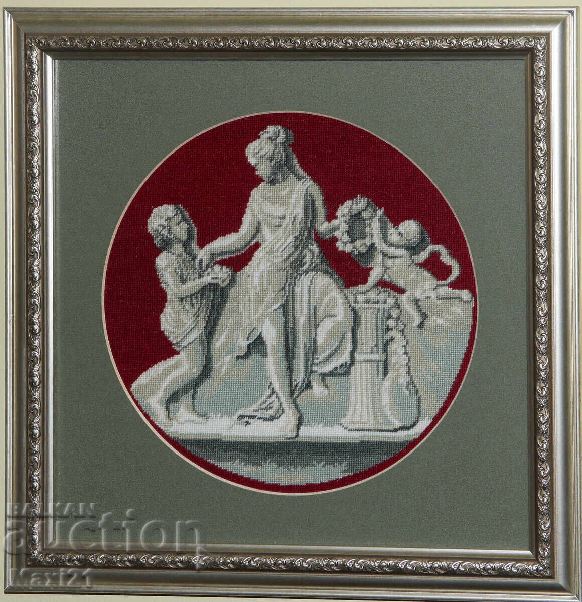 Licitație Goblen lucrat manual "Primăvară" cu ramă