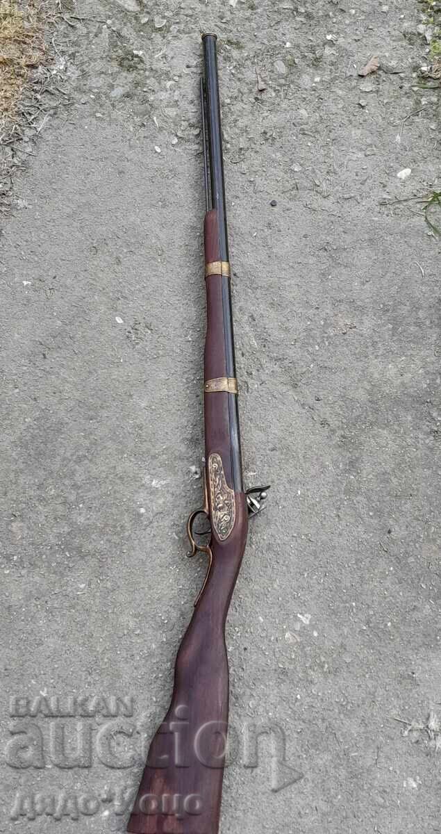 Replica pușcă cu cremene japoneză în stare bună, lungime 1.10m - 5