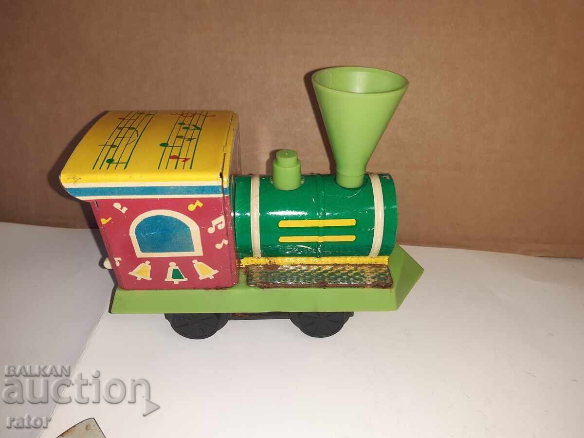 Livrarea Jucărie mecanică veche TREN MUZICAL cu șine URSS Livrarea Jucărie mecanică veche TREN MUZICAL cu șine URSS