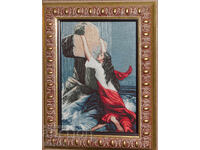 Χειροποίητο κέντημα "Ο Σταυρός της Σωτηρίας" με κορνίζα