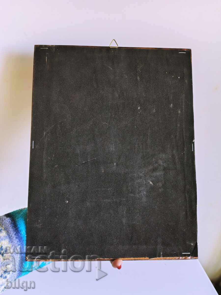 Icon of Jesus Christ with a Crown of Thorns Pyrography on Wood - 7