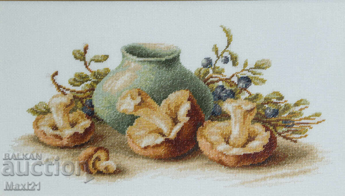 Δημοπρασία Γομπλέν "Νεκρή Φύση με Μανιτάρια" κορνίζα