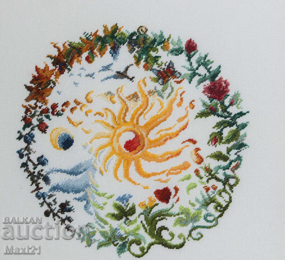 Παράδοση Γομπλέν "Ο κύκλος της ζωής" κορνίζα