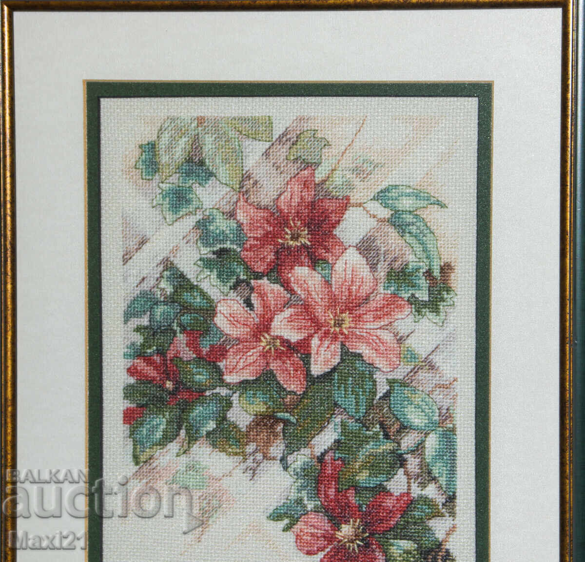 Παράδοση Γομπλέν "Λουλούδια και πεταλούδες" σε κορνίζα