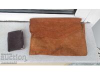 Geantă veche de piele + Husă de chei