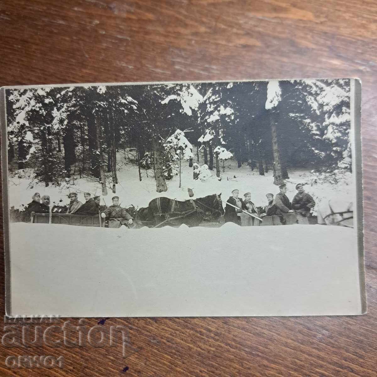 Καβαλερίδες άμαξες αλόγων Πρώτου Παγκοσμίου Πολέμου Βασίλειο Βουλγαρίας